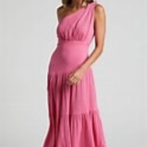 One Shoulder, pink, Celestia Dress by Showpo, US size 8. - Picture 2 of 3